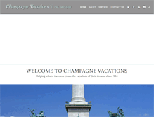 Tablet Screenshot of champagnevacations.com